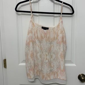 Rachel Zoe S Cami - Lined peach/cream print